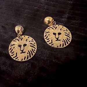 Anne Klein vintage lion earrings